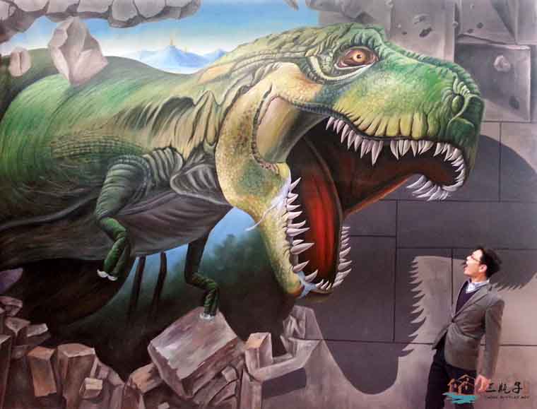 恐龙 墙绘彩绘